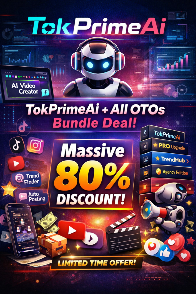 Offre TokPrimeAi avec 80 de reduction Make Money Online Daily